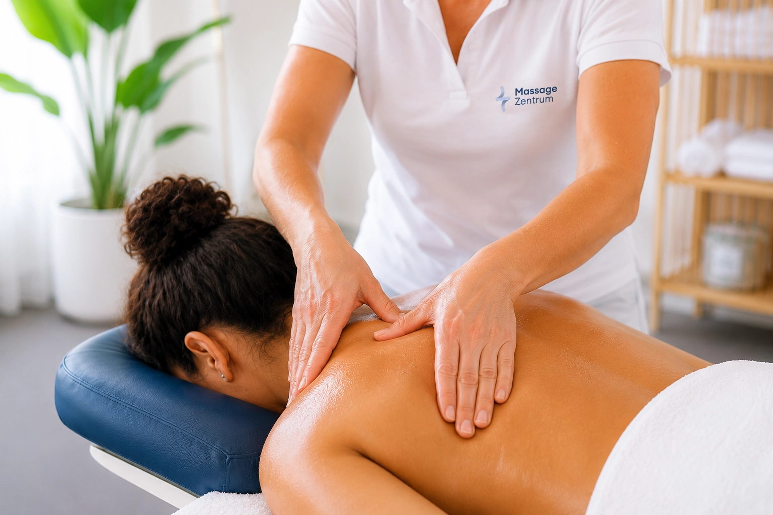 Klassische Rücken- und Nackenmassage im Massage Zentrum Ostermundigen zur Entspannung und Lockerung der Muskulatur