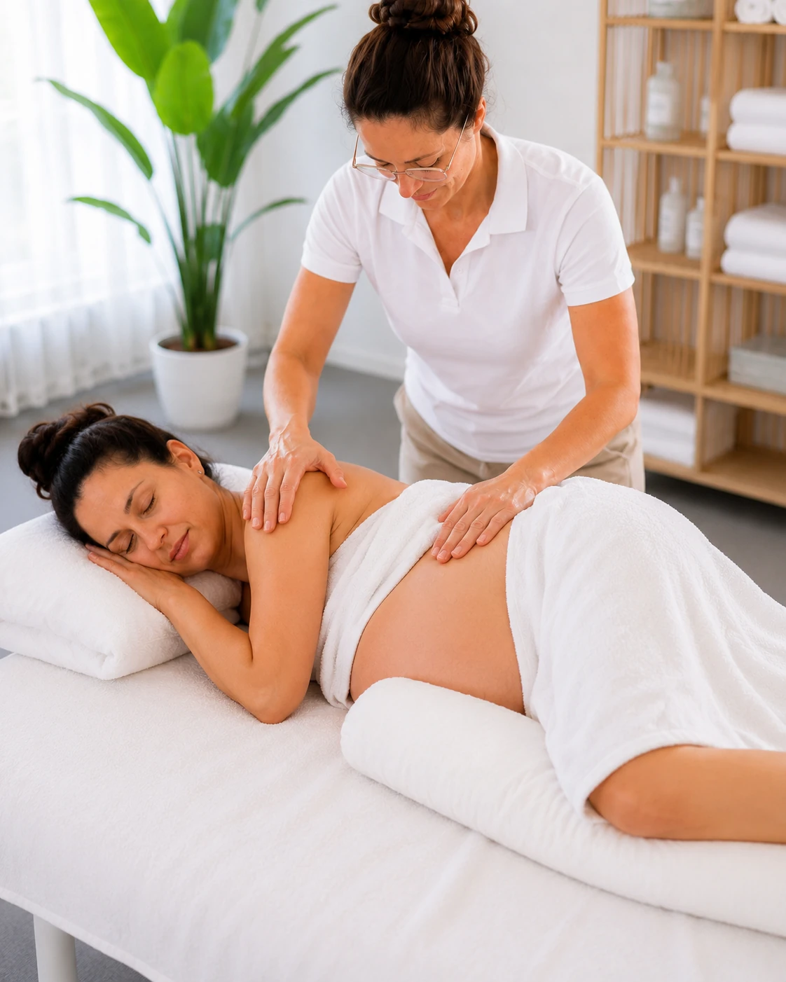 Schwangerschaftsmassage in Ostermundigen mit angepasster Lagerung